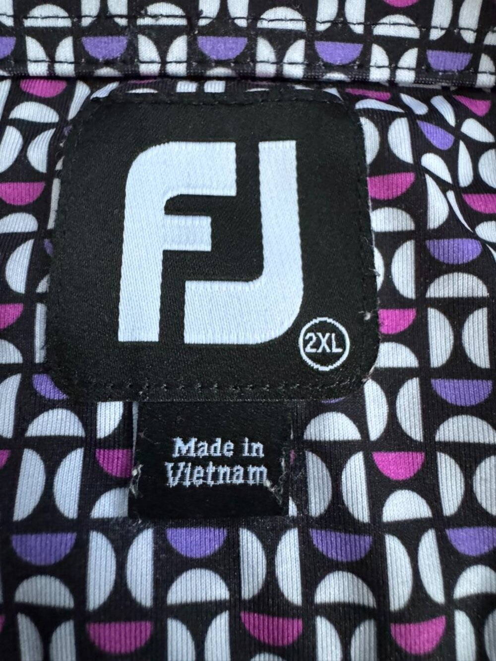 FootJoy Quivira Golf Club Performance Polo 2XL Hot Pink Purple White - Picture 4 of 9
